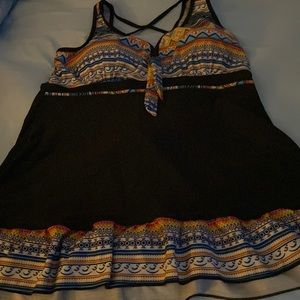 Swim suit top. Dress like design.